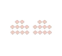 NeaxgeandX 2 set di 10 scatole per unghie a pressione, per uso domestico, saloni di bellezza, rosa, 7,5 x 7,5 cm