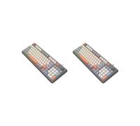 NeaxgeandX 2 set di tastiera da gioco RGB a 94 tasti, tastiera compatta con cavo USB per PC Windows, colore grigio bianco, grigio bianco, 395 x 153 x 33 mm