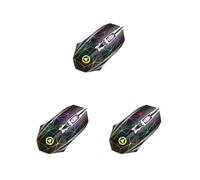 NeaxgeandX 3 set di mouse ottico con cavo USB per computer, portatile, 4 pulsanti, luce RGB regolabile, 1200/1600/2400 DPI senza driver