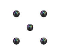 NeaxgeandX 5 set di Altoparlanti Bluetooth compatibile Sveglia Digitale Forma Palla Portatile Audio Lettore Musicale Orologi Tempo Mini Radio Stereo Nero, Standard