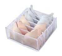 NeaxgeandX Contenitore a rete per reggiseni, grande capacità, organizer per cassetti, 6 scomparti, per camera da letto, armadio, organizer per cassetto, bianco
