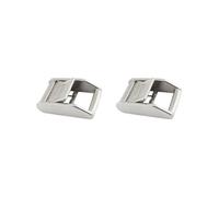 NeaxgeandX Fibbia a camma in acciaio inossidabile 316 da 25 mm per cinghie di fissaggio, 2 set di (argento), Taglia unica