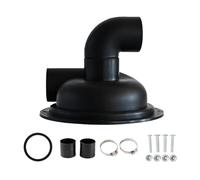 NeaxgeandX Filtro ciclone filtro polvere con gomito DIY plastica ciclone separatore coperchio nero, 197 mm