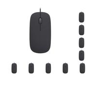 NeaxgeandX Set di 10 mouse per computer portatili a 3 tasti, a basso rumore, con rotella di scorrimento, accessori per PC, colore nero