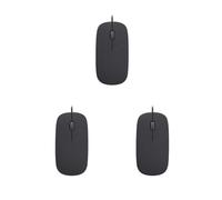 NeaxgeandX Set di 3 mouse per computer portatili a 3 tasti, a basso rumore, con rotella di scorrimento, accessori per PC desktop e portatili, colore nero