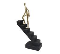 NeaxgeandX Statua scaletta per salire scale statuetta per decorazioni da tavolo stile ufficio B, 15 x 7 x 29 cm
