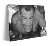 NeBaln Stampa artistica da parete su tela, motivo: Bruce Willis in DIe, decorazione per la casa, 40 x 60 cm