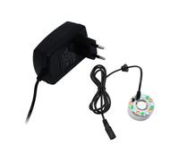 Nebbia ad ultrasuoni che appanna la macchina della nebbia Mister Pond con luci