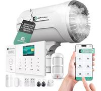 Nebbia Anti furto con scasso, Squat,Intrusione & Volo | Proteggi la Tua Casa/Appartamento con questo innovativo sistema di allarme autonomo App Tuya Domotica (Pacchetto Allarme Completo, 1, Set)