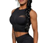 Nebbia NEBBIA Women s Compression Push-Up Top INTENSE Mesh Gold Canotte e Top XS Nero