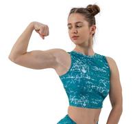 Nebbia Rough Girl - Maglietta da donna a maniche corte, da palestra, da donna, verde, M
