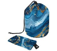 Nebbiosa foresta di pini sul pendio della montagna in una borsa cosmetica della riserva naturale con coulisse organizer multifunzionale per trucco e articoli da toeletta, Multicolore 16,