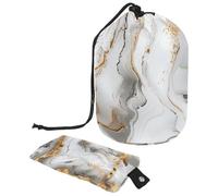 Nebbiosa foresta di pini sul pendio della montagna in una borsa cosmetica della riserva naturale con coulisse organizer multifunzionale per trucco e articoli da toeletta, Multicolore 18,