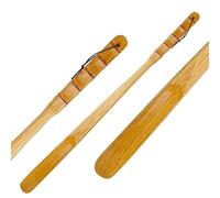 NEBE Calzascarpe 55cm 70cm Professionale In Legno Flessibile Con Manico Lungo Utile Sollevatore For Scarpe Cucchiaio For Strumenti For La Casa(Wood color 70cm)