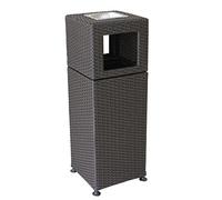 NEBE Cestino Intrecciato In Plastica For Esterni Resistenti Rifiuti Di Lattina Con For Posacenere Secchio Interno