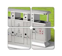 NEBE Contenitore For La Spazzatura Di Grandi Dimensioni For Pattumiera For Parco Panoramico In Acciaio Inossidabile For Esterni Con Posacenere