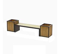 NEBE Panca per Mobili da Giardino Fioriera for esterni, sedia, panca, combinazione, quartiere degli affari, strada pedonale, parco, piazza con panca for aiuola Panchina da Esterno