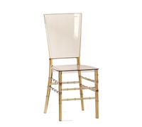 NEBE Sedia da Ufficio Sedia da pranzo moderna e semplice in bambù trasparente con schienale for piccole famiglie nordiche, sedia negoziazione in plastica leggera di lusso