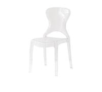 NEBE Sedia da Ufficio Sedia da pranzo nordica trasparente con schienale in plastica creativa, poltrona bar impilabile, negoziazione