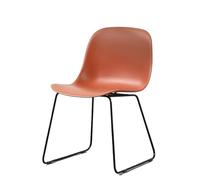 NEBE Sedia da Ufficio Sedia da pranzo semplice for la casa, sedia con schienale spesso, ristorante gambe in acciaio, nordica in plastica, negoziazione