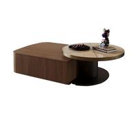 NEBE Tavolino Da Divano Con Venature Del Legno, Tavolo Piastra In Rilievo In Metallo, Caffè, Mobiletto Portaoggetti, Terminale For Soggiorno