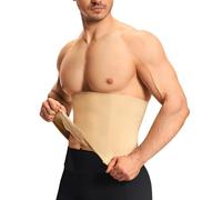Nebility Uomo Fascia Addominale Dimagrante Corsetto Snellente Cintura Intimo Modellante Dimagrante per Uomo Fascia Pancia Sportivo Fitness Waist Trainer (Beige, S)
