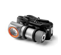 NEBO Einstein 600+ - Torcia frontale ricaricabile - Lampada frontale e luce tascabile - Campeggio Accessori - Corsa e sport all'aperto - Resistente all'acqua - Con LED verde per visione notturna