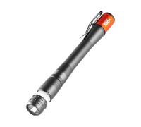 NEBO Inspector 500+ Pen Light, 500 lumen LED ricaricabile tascabile penna torcia con clip tascabile in acciaio, cavo di ricarica USB, impermeabile IPX7 e base magnetica, grigio canna di fucile