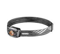 NEBO MYCRO - Lampada frontale ricaricabile 450, 450 lumen, 6 modalità di illuminazione, resistente all'acqua, clip per cappello staccabile, lampada frontale super luminosa per campeggio ed