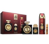 Nebras Gift Set Lattafa, Profumo Eau De Parfum 100ml + Mini Profumo 20ml + Deodorante 200ml + Atomizzatore Ricaricabile - Profumo Arabo Unisex Dolce Orientale con Vaniglia e Cacao (Nebras Gift Set)