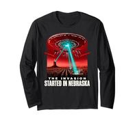 Nebraska Alien Invasion Fantascienza Thriller Maglia a Manica