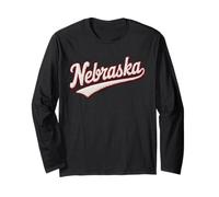 Nebraska Chenille Script State Pride Design Maglia a Manica