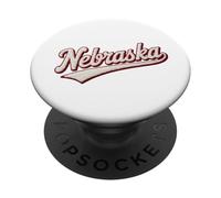 Nebraska Chenille Script State Pride Design PopSockets PopGrip Adesivo