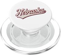 Nebraska Chenille Script State Pride Design PopSockets PopGrip per MagSafe