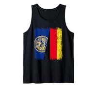 Nebraska Germania Mezza Bandiera Nebraska Stato Tedesco Patrimonio Canotta