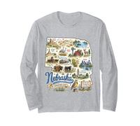 Nebraska, NE, USA, Mappe, Icone Maglia a Manica