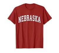 Nebraska NE Vintage Athletic Sport Style 80s 90s Maglietta