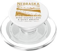 Nebraska vento a forma di terra respiro tranquillo PopSockets PopGrip per MagSafe