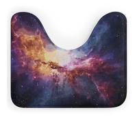 Nebula and Galaxy in the Universe - Tappeto da bagno a forma di U, ultra morbido, super assorbente, in microfibra, antiscivolo, tappetino da bagno per WC