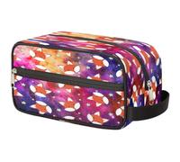 Nebula Galaxy Travel Makeup Bag per donne uomini bambini ragazze ragazzi, Galaxy Cute Fox Wash Pouch Bag Toiletry Cosmetic Toiletries Organizer Shower Bag, Colore, Taglia unica, Organizer per borse