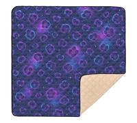 Nebula Glow Leopard - Tappetino antiscivolo grande per la palestra e le attività del bambino, impermeabile, per far gattonare la pancia e gattonare, 127 x 127 cm