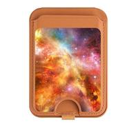 Nebula Rainbow Space Magnetic Card Wallet Holder Stand per iPhone 16 15 14 13 Pro Max, Multicolore