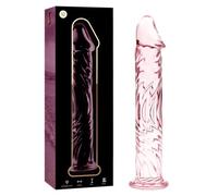 Dildo in Vetro Borosilicato 17 x 3,5 cm - Rosa