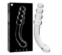 Ibiza Nebula Model 14 Dildo Borosilicate Glass 18.5x3cm Clear