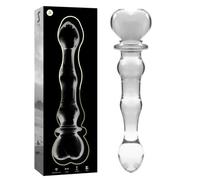 Dildo in Vetro Borosilicato 20,5 cm - Trasparente
