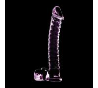 Ibiza Nebula Model 23 Dildo Borosilicate Glass 21.5x4cm Pink