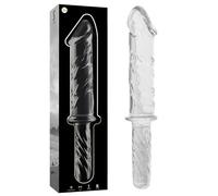 Ibiza Nebula Model 24 Dildo Borosilicate Glass 28.5x5cm Clear
