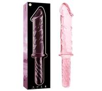 Ibiza Nebula Model 24 Dildo Borosilicate Glass 28.5x5cm Pink