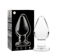 NEBULA SERIES BY IBIZA - MODEL 3 ANAL PLUG BOROSILICATE GLASS 11 X 5 CM TRANSPARENT