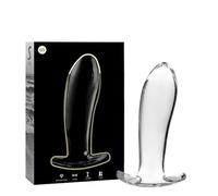 NEBULA SERIES BY IBIZA - MODEL 5 ANAL PLUG BOROSILICATE GLASS 12.5 X 3.5 CM CLEAR, 8435566042096